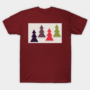 Fir trees in different colors T-Shirt